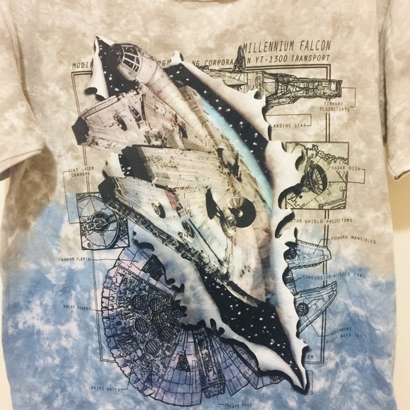 Star Wars Disney Parks Millenium Falcon T-Shirt Size S - Picture 3 of 4